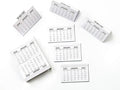2026 Mini Calendar Tabs – Pack of 52 Tear-Off Monthly Pads | Compact Month-to-View Inserts for Planners, Bullet Journals, Classrooms, Offices, Teachers & Home Organisation
