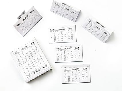 2026 Mini Calendar Tabs – Pack of 52 Tear-Off Monthly Pads | Compact Month-to-View Inserts for Planners, Bullet Journals, Classrooms, Offices, Teachers & Home Organisation