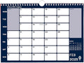 Collins Colplan 2025 - A3 Wiro Monthly Memo Calendar (CMC-25) - Large Wiro Bound Paper Calendar, Red/Blue