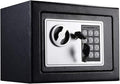 4.6L Home Digital Safe Electronic Cabinet Safes Cash Box Wall Safe with Key,Money Box Wall Mounted for Office Hotel 230mmx170mmx170mm-Black
