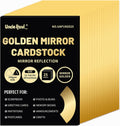 A4 Golden Mirror Cardstock Paper, 25 Sheets 250gsm/92Ib Metallic Reflective Paper for Crafts, Foil Cardstock for DIY Projects Birthday Party Decoration UAP19GD25