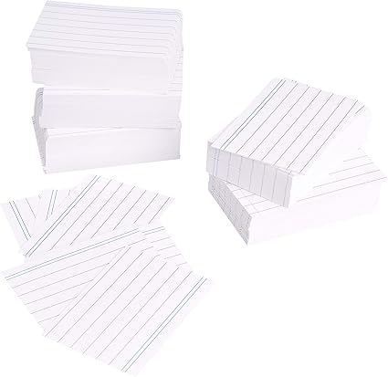 AmazonBasics A8 Ruled Index Cards - White (Pack of 1000) - Amazon Vine