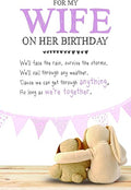 Snuggly Bumpkins For My Wife on Her Birthday, Greetings Card for Wife, Multi-Coloured