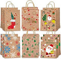 Christmas G-ift Bags Kraft Christmas Bags for Presents Christma Paper Bags with Handle 12 pcs Xmas Gift Bags for Christmes Party Gift Visit the NMKL Store