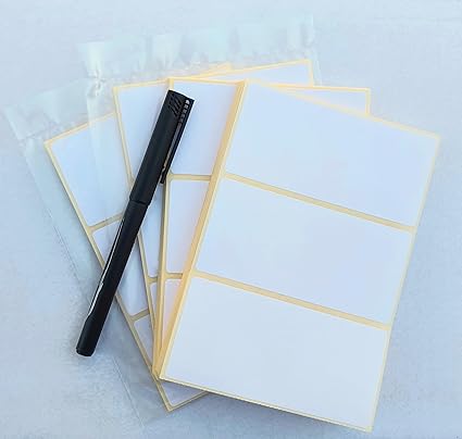 96 x Plain White Labels. Self Adhesive Address Labels. 100x50mm. Sticky. Blank Postage Stickers.