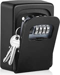 CDC DIGI 4-Digit Combination LockBox, Wall Mounted-Key Lock Box Police Approved Key Safe Box Outdoor, Key Safe Outside Waterproof and Security Key Cabinet for Home Garage Office School