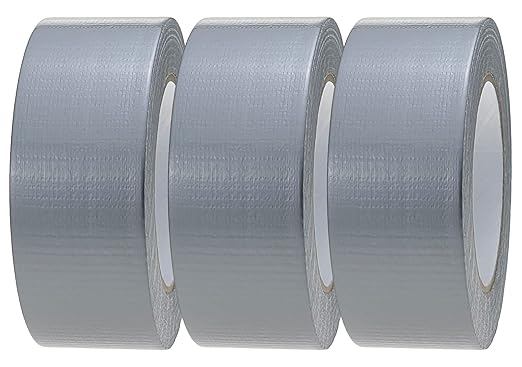 Silver Duct Tape | 3 Rolls of 48mm x 45m Gaffer Tape | Water Resistant Duct Tape | Adhesive Tape Multi-Use for Indoor/Outdoor | Ultra Strong Adhesive Tape