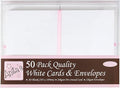 Anita's Plain, Blank Cards & Envelopes, A6, White, Pack of 50, for Home, Wedding, Birthday, Christmas, Thank You, Art & Craft, Scrapbooking Supplies, Baby Shower, Card Making