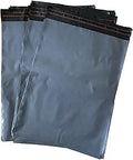 UKPS 50 Grey Colour Plastic Polythene Peel + Seal Mailing Postal Bags Large Size 12 x 16 / 305x405mm Self Seal Packing Packaging Postage Mail Sacks Mailers