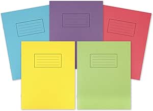 Silvine Exercise Book, 229mm x 178mm, Assorted, Pack of 10 , SV42364