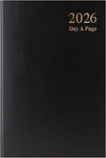 2026 A5 Diary Page per Day Black