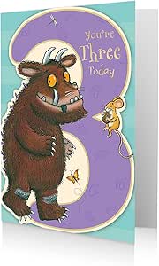 Danilo Cards Age 3 Birthday Card, 3rd Birthday Card Gruffalo, 17.8 x 12.7 x 5.1 centimetres