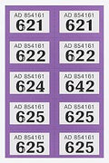 Raffle Tickets Book, 1-1000 - Choose Your Colour: (Purple)