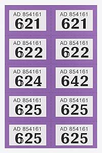 Raffle Tickets Book, 1-1000 - Choose Your Colour: (Purple)