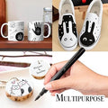 Black Acrylic Paint Pen | Set 4 Black Paint Pen Extra Fine Tip 0,7mm For Ceramics, Stones, Glass, Wood, Canvas