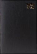 a4 diary 2026 day per page - Black