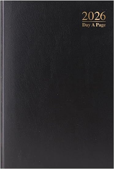 a4 diary 2026 day per page - Black