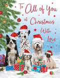 Piccadilly Greetings Traditional (Cute) Christmas Card to All of You - 8 x 6 inches - Regal Publishing, C85349