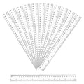 12 Pcs 30cm Rulers, 12 Inch Transparent Ruler Plastic Ruler Multipack Shatterproof Rulers Clear Straight Ruler Geometric Ruler School Office Stationary Ruler for Student Kids Teacher