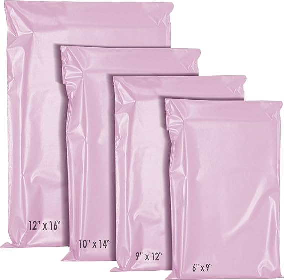 YUNJU 60 Mixed Plastic Mailing Bags Self Seal Mailing Bags for Clothes Mail Packaging Mailing Bags Hardened Secure Medium Mailers Assorted Sizes