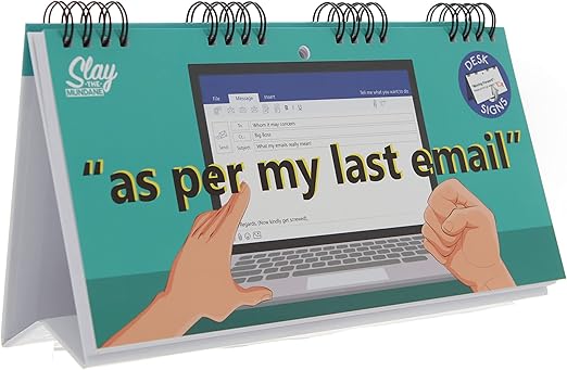 Boxer Gifts As Per My Last Email Flipbook – Office Secret Santa Gifts For Colleagues – Boss Gift - Novelty Desk Signs - Fun Desk Accessories