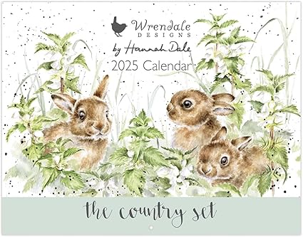 Wrendale Designs by Hannah Dale - The Country Set - 2025 Family Calendar - 297mm by 210mm