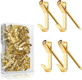 Picture Hooks, Heavy Duty Pictures Hanging Hooks, 100 PCS Picture Frame Hook with Nails, Hold 30 Pounds (30LB), for Mirrors, Frames, Decor, Paintings, Pictures Frame Hook Kit