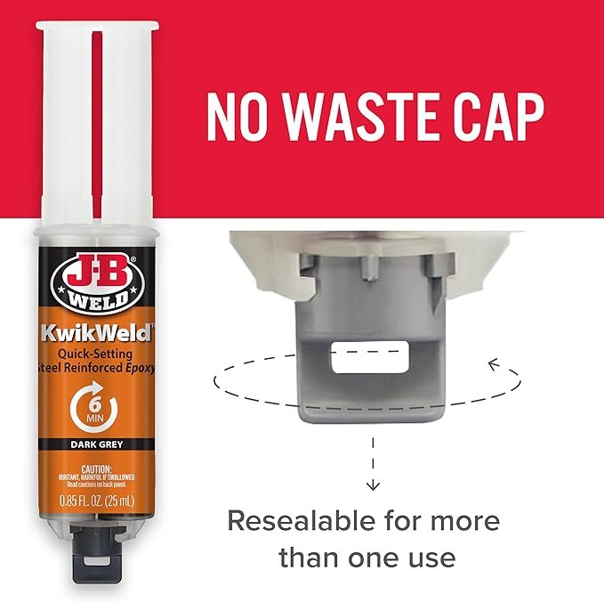 JB WELD KWIKWELD - 6 MINUTE STEEL EPOXY | Strong, Lasting Repairs To Metal & Multiple Other Surface Types | 50176UK