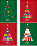 Christmas Money Wallets Pack of 8. Pack Contains 4 Different Christmas Tree Designs. Universal Wallet for Cash, Voucher and Voucher on Display Card. Ecofriendly.