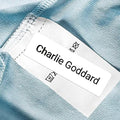 64 Personalised Waterproof Stick-On Name Labels – Name Tags for School Uniform, Clothes, Lunch Boxes & Shoes – No Ironing Needed