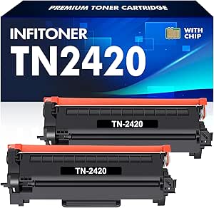 TN2420 Toner Cartridge for Brother HL-L2350DW Toner TN-2420 TN2410 TN-2410 MFC-L2710DW MFC-L2710DN HL L2350DW HL-L2310D DCP-L2530DW MFC-L2750DW DCP-L2510D MFC-L2730DW DCP-L2550DN HL-L2375DW Ink 2-Pack
