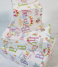 Gift Wrap / Wrapping Paper Pack. 04168A. Happy Birthday, 2 Sheets & 2 Tags