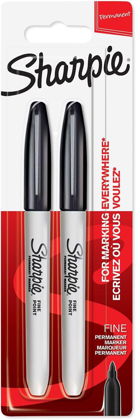 Sharpie Fine Point Permanent Marker - Black (Pack of 2)
