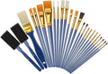 Halobios 25 Pcs Paint Brushes 25 Pcs Paint Brushes Set, Acrylic Painting Brushes for Children Beginners, Artist Painting Kits for Acrylic Oil Watercolor, Acrylic Painting Brushes for Children Beginners, Artist Painting Kits for Acrylic Oil Watercolor