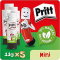 Pritt Glue Stick, Safe & Child-Friendly Craft Glue for Arts & Crafts Activities, Strong-Hold adhesive for School & Office Supplies, 5x11g Pritt Stick