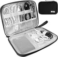 HCFGS Electronics Accessories Organizer Bag, Travel Cable Organiser Bag, Universal Carry Travel Gadget Bag for USB Cable Drive, SD Card,Charger Hard Disk (Black)