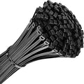 300Pcs Ties 100mm x 2.5mm - Black Zip Ties Set of 300pcs Nylon Cable Ties for Wire Management, Black Cable Ties Heavy Duty Zip Ties