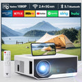 ZDK 2025 New 1080P Projector with 5G WiFi, Full HD 1080P, Supports 4K, BT 5.1 Projector for Home Cinema, Compatible with Smartphones, Android/iOS/TV Box/PS5/XBOX. (White, 20000L)