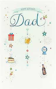 UK Greetings Birthday Card for Dad - Sweet Design, Multi, 137mm x 210mm