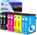 GoTonersXXL Ink Cartridge Compatible with Canon PGI-580 CLI-581 for Pixma TR8550 TR7550 TS705 TS705a for Epson XP2200 Workforce WF-2930 WF-2935 3820 WF-4820 WF-7830 WF-4830 WF-7840 (604XL 8-PACK)