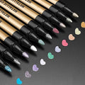 APOGO Metallic Marker Pens Metallic Pens, Arts and Crafts for Teenages, 10 Colours Glitter Pens for Black Paper, Scrapbook Accessories, Gift Card Making, Art Supplies for Teenage Girls