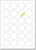 24 per Sheet, 25 Sheets, 40mm A4 Round White Sticker Paper Circle Labels, Laser/Inkjet Printing