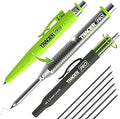 Tracer Pro Series Aluminium Deep Hole Construction Pencil with 6 x Replacement Leads and Site Holsters. All-in-one Marking Kit