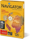 Nuco Navigator Colour Documents - A4 Colour Printer Paper - Multi-Purpose Printer Paper - Photocopier Paper - White - 120gsm - 250 Sheets