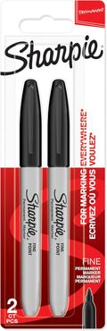 Sharpie Permanent Markers | Fine Point for Bold Details | Black Ink | 2 Marker Pens