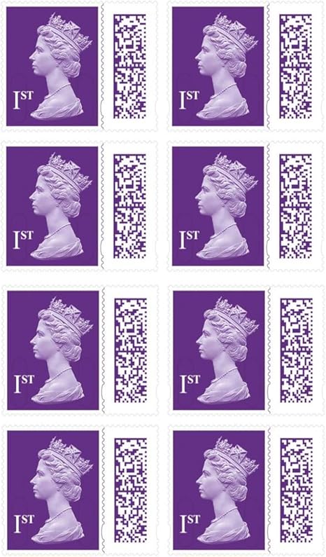 GOVLAX GROUP 1st Class Stamps - 8 Pack Self-Adhesive UK Letter Postage Stamps with Barcode
