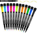 CNMTCCO Whiteboard Pens - 12 Magnetic Whiteboard Markers & Eraser Set, Fine Tip Dry Wipe Markers for Kids Supplies