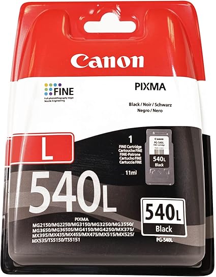 Canon PG-540L Cartridge Size L Black (Blister Packaging)