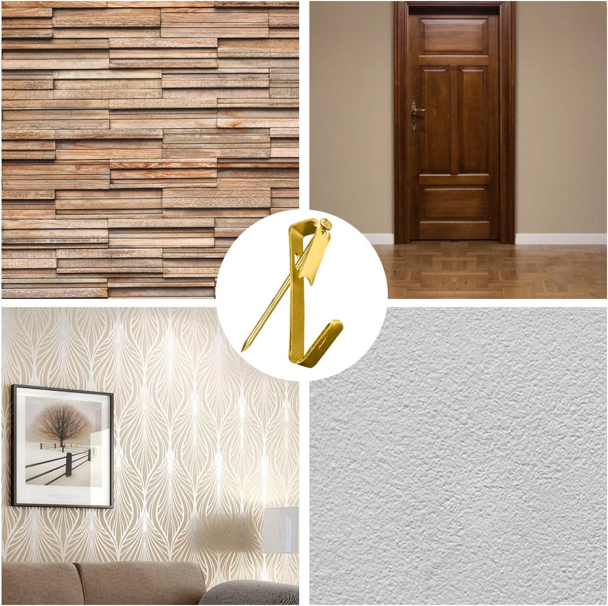 320pcs Heavy Duty Picture Hooks, Picture Hanging Kit for Hard Walls Picture Hanging Hooks with Nails & Hooks Picture Hangers
