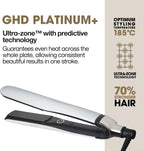 ghd Platinum+ Hair Straightener & Professional Styler - More Strength, Shine & Colour Protection - for All Hair Types - (UK Plug)